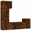 vidaXL Set di Mobili Porta TV 5 pz Rovere Fumo in Legno Multistrato
