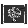 vidaXL Cancello da giardino con blocco Nero 110 x 105 cm