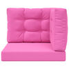 vidaXL Cuscino per divano da esterno 3 pcs Rosa Poliestere
