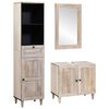 vidaXL Set di mobili per il bagno 3 pz Bianco Legno ingegnerizzato