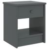 vidaXL Comodino Grigio Scuro 35x30x40 cm in Legno Massello di Pino