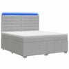 vidaXL Letto Box Spring LED con Materasso Grigio Chiaro 140 x 190 cm