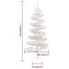 vidaXL Albero di Natale Preilluminato con Vaso Bianco 150 cm in PVC