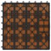 vidaXL Piastrella per Decking 11 pcs Teak riciclato 30 x 30 cm WPC