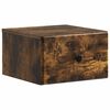 vidaXL Mobiletto da notte a muro Rovere Fumo 34,5 x 33 x 20 cm
