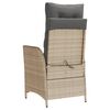vidaXL Sedie Reclinabili Giardino 2pz Cuscini Beige Misto Polyrattan