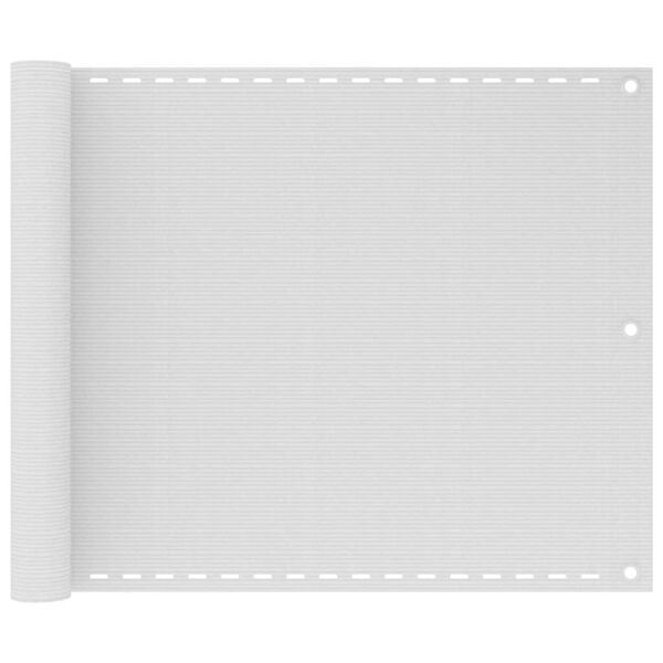 vidaXL Schermo Frangivista per Balcone Bianco 75x500 cm in HDPE