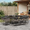 vidaXL Set da Pranzo da Giardino 11pz con Cuscini in Polyrattan Grigio