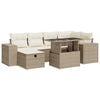 vidaXL Set Divano da Giardino 8 pz con Cuscini Beige in Polyrattan
