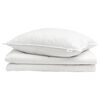 vidaXL Duvet Estivo con cuscino 2 pz Bianco Piuma d'anatra