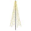 vidaXL Albero di Natale LED EKENAS 165 cm 540 LED Bianco caldo Acciaio
