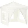 vidaXL Tenda per Feste Pieghevole con Pareti Laterali Crema 2x2 m