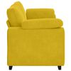 vidaXL Divano a 3 Posti Giallo 220x77x82 cm in Velluto