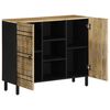 vidaXL Credenza 90x33,5x75 cm in Legno Massello di Mango Grezzo
