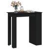 vidaXL Tavolino da Bar con Ripiani Nero 102x50x103,5 cm in Truciolato