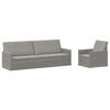 vidaXL Set di divani 2 pcs Grigio Chiaro Velluto (V)