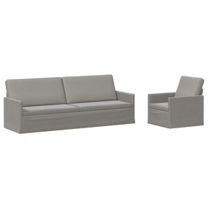 vidaXL Set di divani 2 pcs Grigio Chiaro Velluto (V)