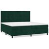 vidaXL Giroletto a Molle con Materasso Verde Scuro 200x200 cm Velluto