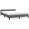 vidaXL Giroletto con Testiera senza Materasso Grigio 140x190 cm