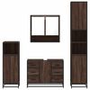vidaXL Set Mobili da Bagno 4 pz Rovere Marrone in Legno Multistrato