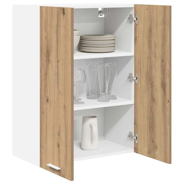 vidaXL Armadio pensile con porta Rovere artigianale 60 x 31 x 80 cm