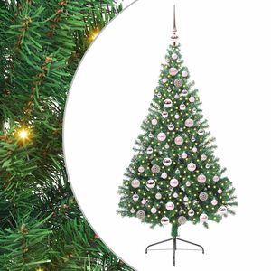 vidaXL Albero di Natale artificiale con luci integrate Verde 180 cm