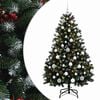 vidaXL Albero di Natale artificiale verde con palline 150 cm 150 LED