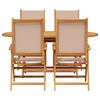 vidaXL Set da Pranzo per Giardino 5 pcs Talpa Legno di Acacia Massello