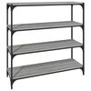vidaXL Libreria grigio sonoma 100x33x100cm Legno Multistrato e Acciaio