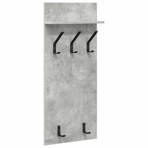 vidaXL Appendiabiti a muro A parete Grigio cemento 40 x 10 x 90 cm