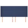 vidaXL Testiera ad Orecchio Blu 203x16x118/128 cm in Tessuto