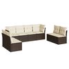 vidaXL Set Divani da Giardino 8 pz con Cuscini Marrone in Polyrattan