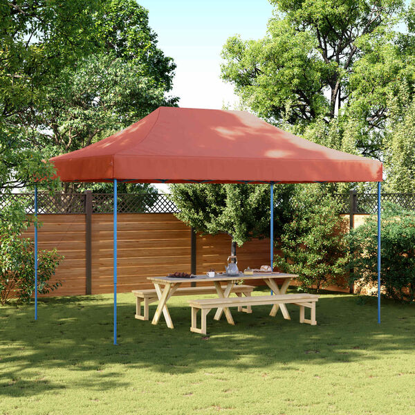 vidaXL Tenda da Festa Pieghevole Pop-Up Terracotta 440x292x315 cm