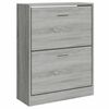 vidaXL Scarpiera Grigio Sonoma 63x24x81 cm in Legno Multistrato