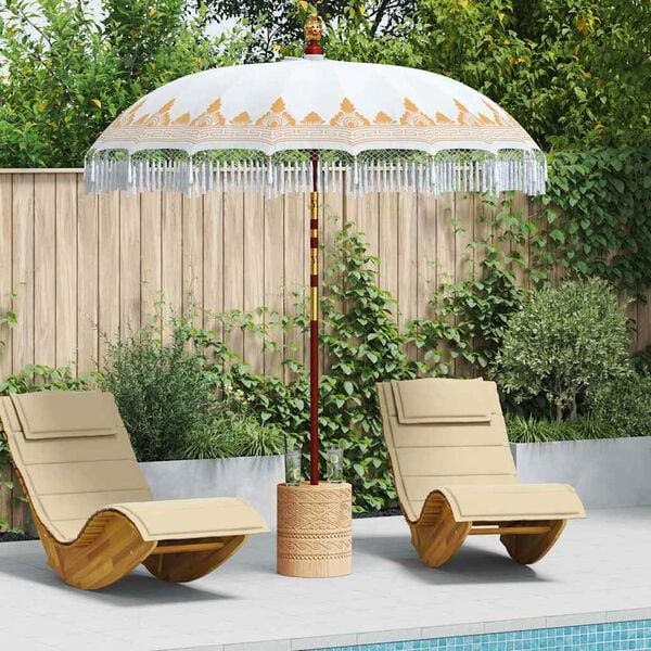 vidaXL Parasol Balinese Crema 215 x 215 x 260 cm