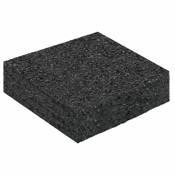 vidaXL Pad per patio in granuli di gomma Nero 9 x 9 x 2 cm Gomma