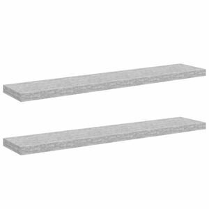 vidaXL Scaffali a Parete 2 pz Grigio Cemento 120x23,5x3,8 cm in MDF