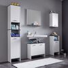Trendteam Unit&agrave; Lavabo con 2 Ripiani SanDiego Bianco e Argento Fum&eacute;
