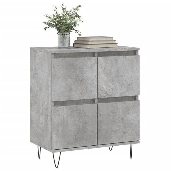 vidaXL Credenza Grigio Cemento 60x35x70 cm in Legno Multistrato