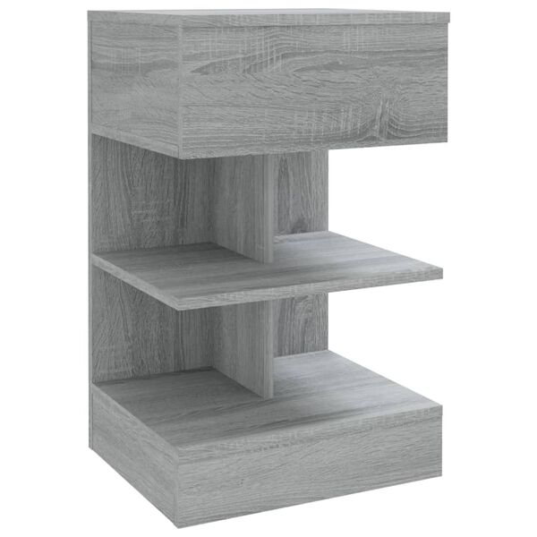 vidaXL Comodini Grigio Sonoma 2 pz 40x35x65 cm in Legno Multistrato