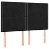 vidaXL Testiera Nera 144x5x118/128 cm Velluto