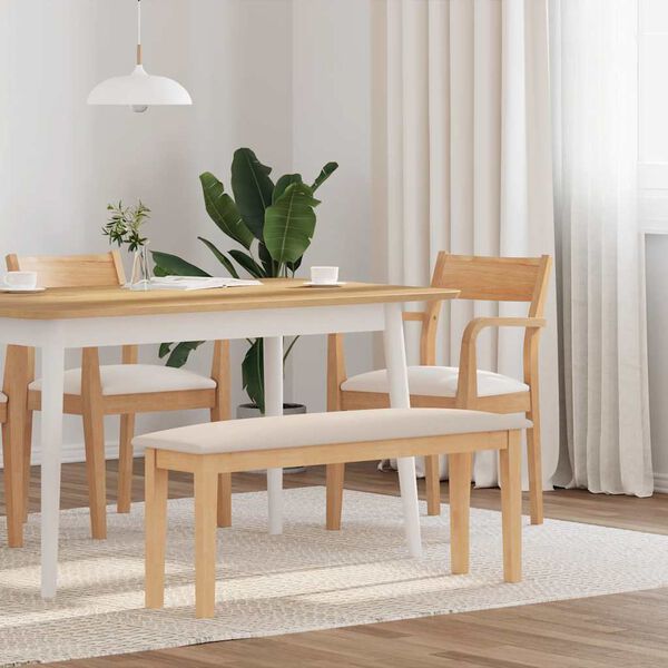 vidaXL Panca 110 cm in Legno Massello di Hevea