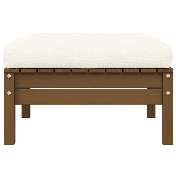 vidaXL Divano da Giardino a 2 Posti con Cuscini Crema Massello di Pino