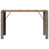 vidaXL Tavolo Bar da Giardino Piano in Acacia 185x80x110 cm Polyrattan