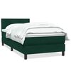 vidaXL Giroletto a Molle con Materasso Verde Scuro 100x220 cm Velluto