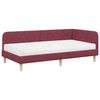 vidaXL Cornice del letto ad angolo Rosso Vino 100 x 200 cm Tessuto