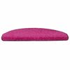 vidaXL Tappetini per scale 15 pz 65x21x4 cm rosa semicircolari grandi