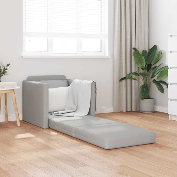 vidaXL Divano letto 60cm Grigio Nuvola Tessuto