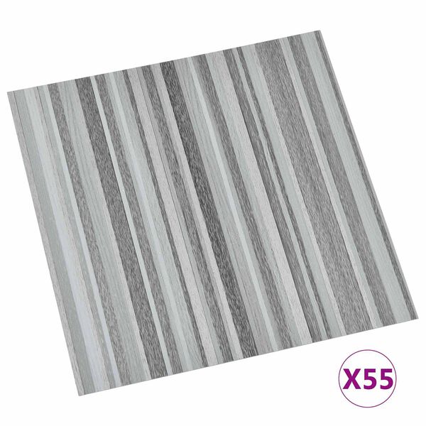vidaXL Tavole per Pavimenti 55 pcs Grigio chiaro 5,11 m&sup2; PVC
