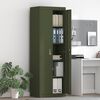 vidaXL Armadio con archiviazione 2 pcs Verde oliva 60 x 40 x 180 cm